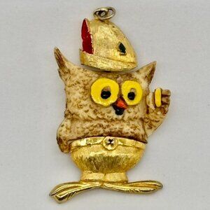 Vintage Woodsy the Owl Pendant From the Late 1960s or Early 1970s Give A Hoot!!!